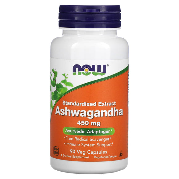 Now Foods, Ashwaganda 4.5 Pct. Extract, 90 Veg Capsules - 733739046031 | Hilife Vitamins