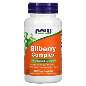 Now Foods, Bilberry Complex, 100 Capsules - 733739046123 | Hilife Vitamins