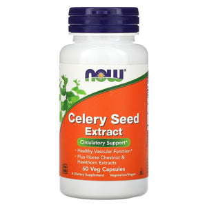 Now Foods, Celery Seed Extract, 60 Veg Capsules - 733739046260 | Hilife Vitamins