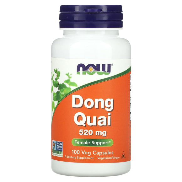 Now Foods, Dong Quai 520 mg, 100 Capsules - 733739046550 | Hilife Vitamins