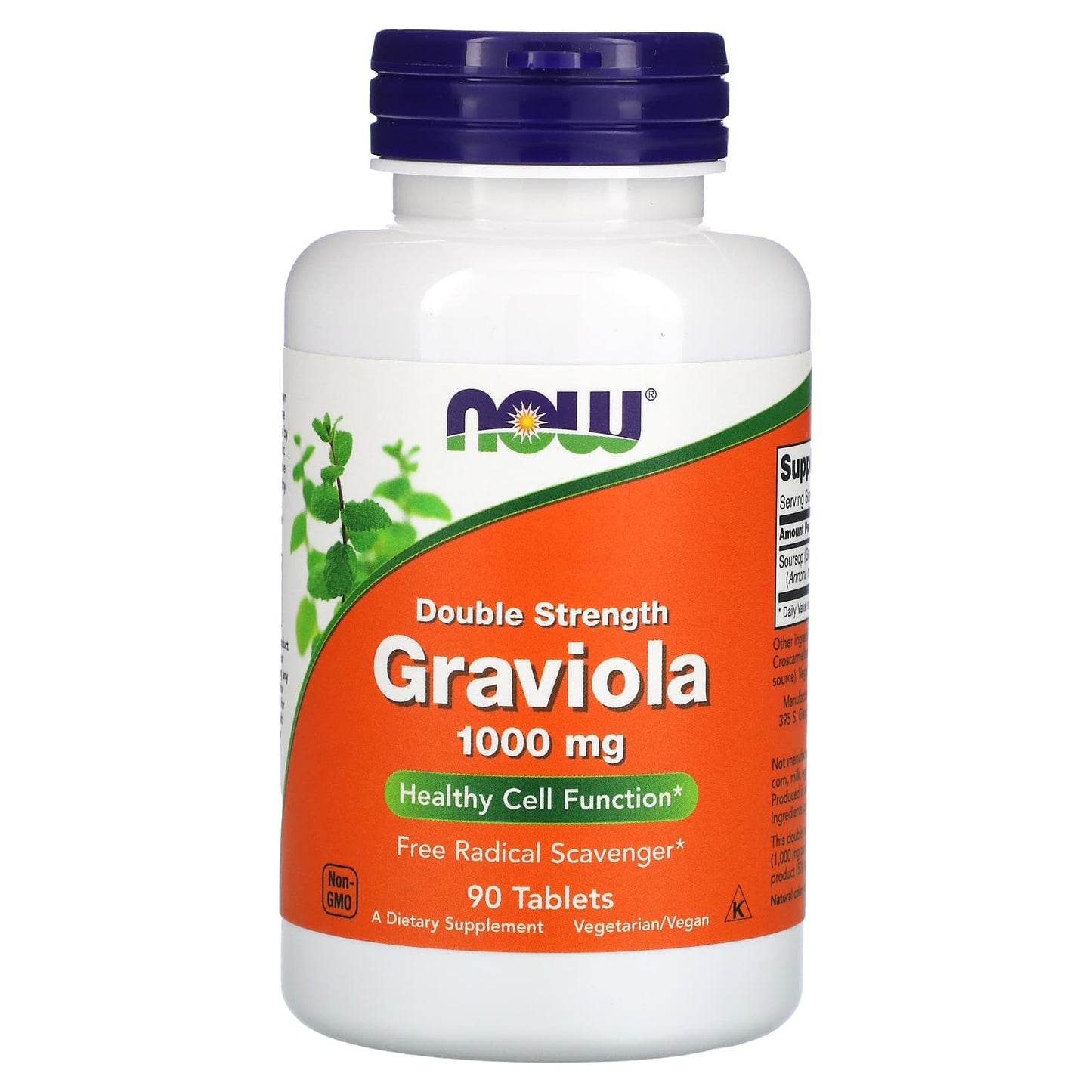 Now Foods, GRAVIOLA 1000 MG, 90 Tablets - 733739046932 | Hilife Vitamins