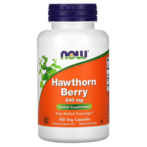 Now Foods, Hawthorn Berry 540 mg, 100 Capsules - 733739047151 | Hilife Vitamins
