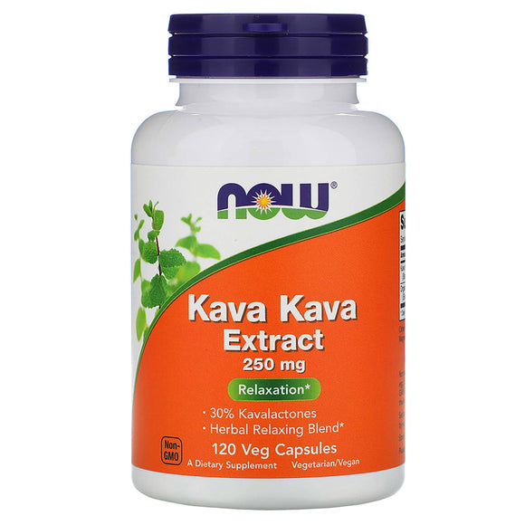 Now Foods, Kava Kava 250 mg, 120 Veg Capsules - 733739047175 | Hilife Vitamins