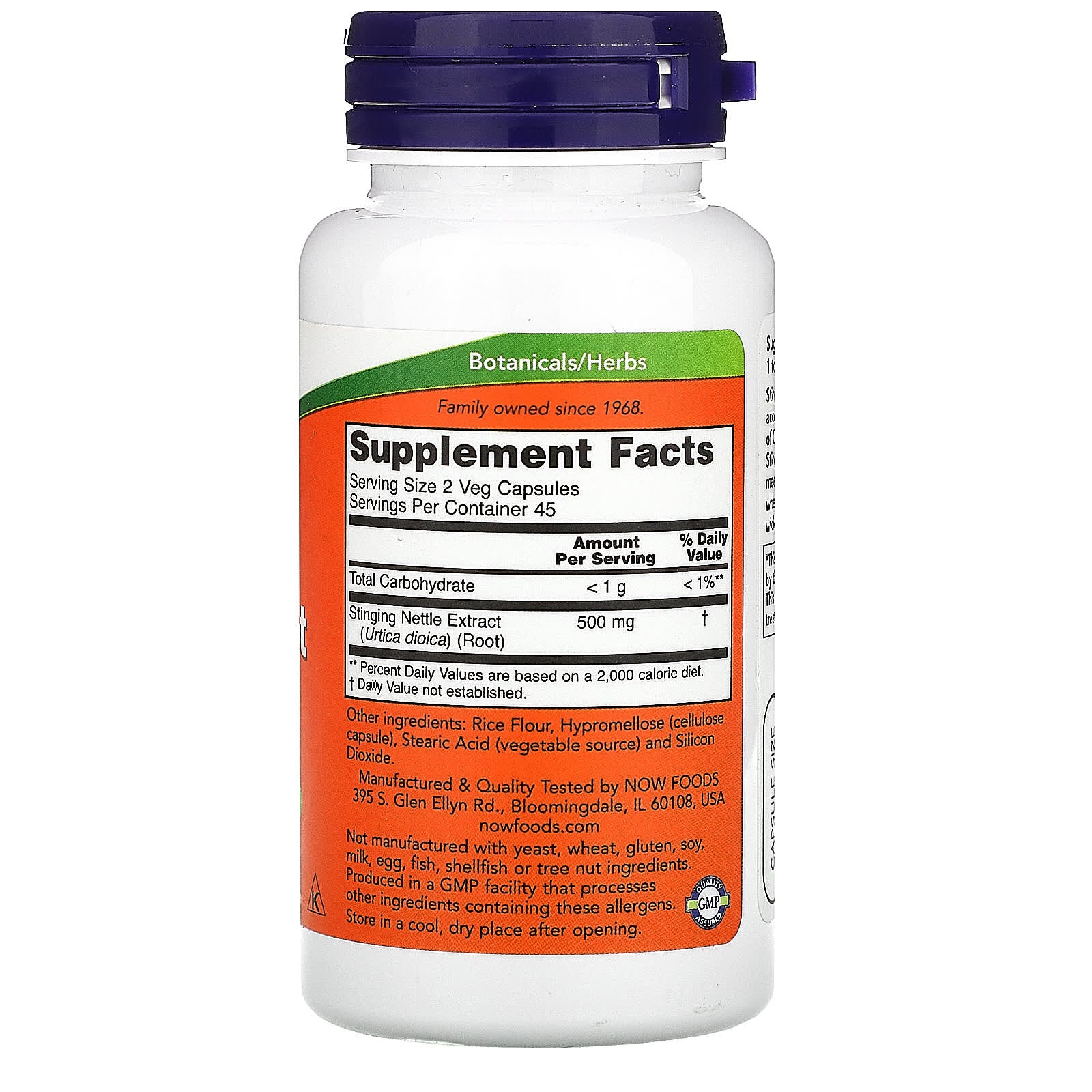 Now Foods, Nettle Root Extract 250 mg, 90 Veg Capsules - [product_sku] | HiLife Vitamins