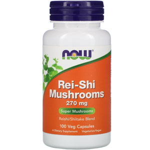 Now Foods, REI-SHI MUSHROOMS 270mg, 100 Capsules - 733739047335 | Hilife Vitamins