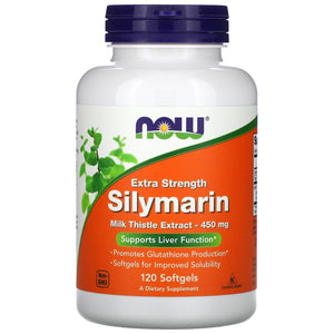 Now Foods, SILYMARIN MILK THISTLE 450mg, 120 Softgels - 733739047854 | Hilife Vitamins