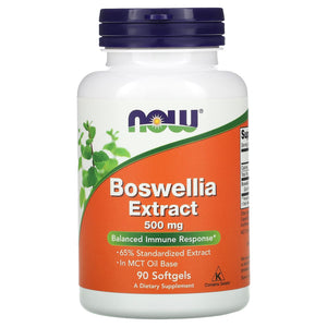 Now Foods, BOSWELLIA EXTRACT 500MG, 90 Softgels - 733739049360 | Hilife Vitamins