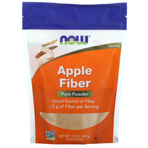 Now Foods, Apple Fiber Pure, 12 OZ OZ Powder - 733739059086 | Hilife Vitamins