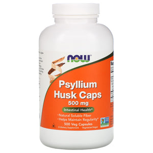 Now Foods, PSYLLIUM HUSK 500mg, 500 Capsules - 733739059727 | Hilife Vitamins
