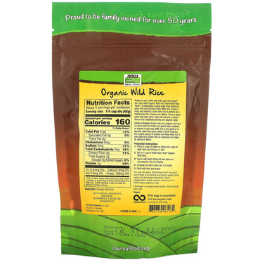 Now Foods, Wild Rice Organic, 8 OZ OZ UPC 733739061034 | HiLife Vitamins