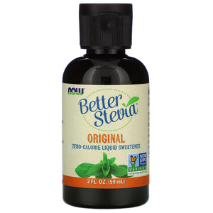 Now Foods, Better Stevia Zero-Calorie Liquid Sweetener Original, 2 Oz - 733739069559 | Hilife Vitamins