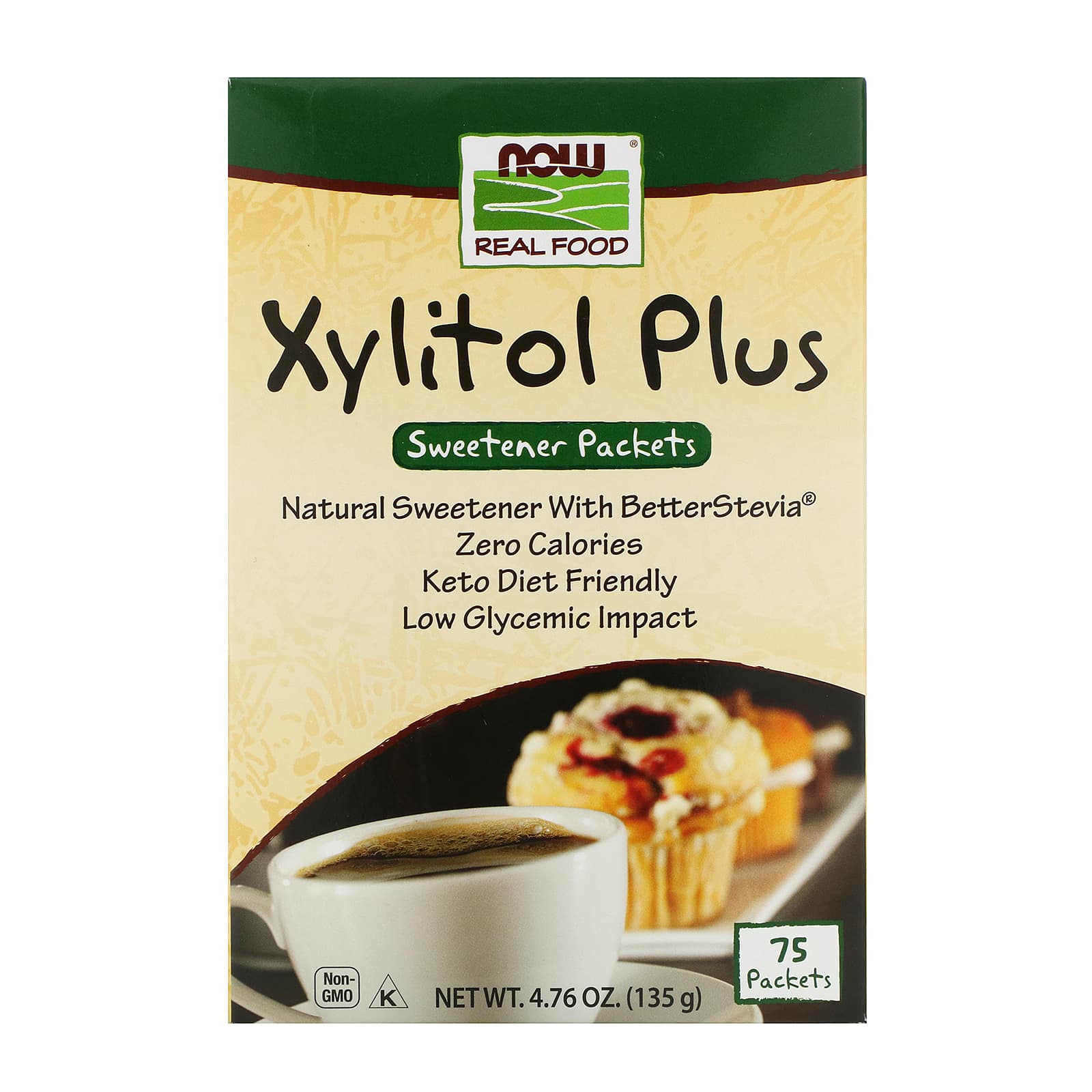Now Foods, XYLITOL PLUS PACKETS 70/BOX, 75 box UPC 733739069887 | HiLife Vitamins