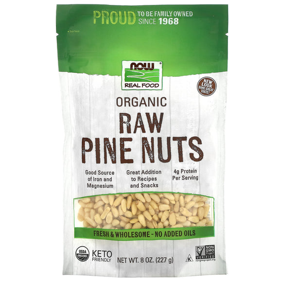 Now Foods, Organic Pine Nuts, 8 OZ OZ - 733739070166 | Hilife Vitamins