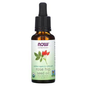 Now Foods, Organic Rose Hip Seed Oil, 1 OZ oil - 733739075949 | Hilife Vitamins