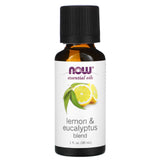 Now Foods, Essential Oils, Lemon & Eucalyptus Blend, 1 fl oz (30 ml) - 733739077295 | Hilife Vitamins