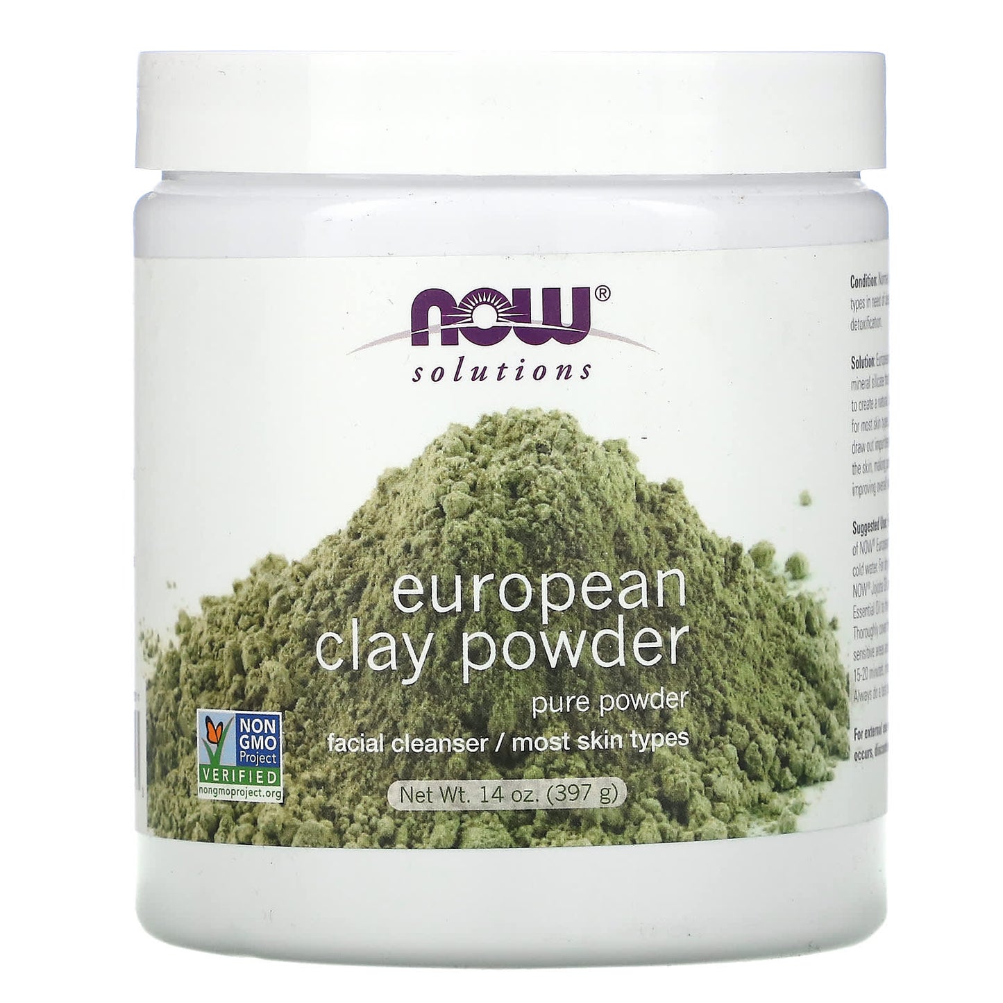 Now Foods, European Clay, 14 OZ Powder UPC 733739081513 | HiLife Vitamins