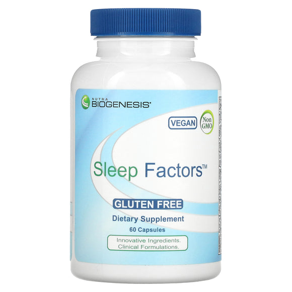 Nutra BioGenesis, Sleep Factors, 60 Vegetarian Capsules - 812806576531 | Hilife Vitamins