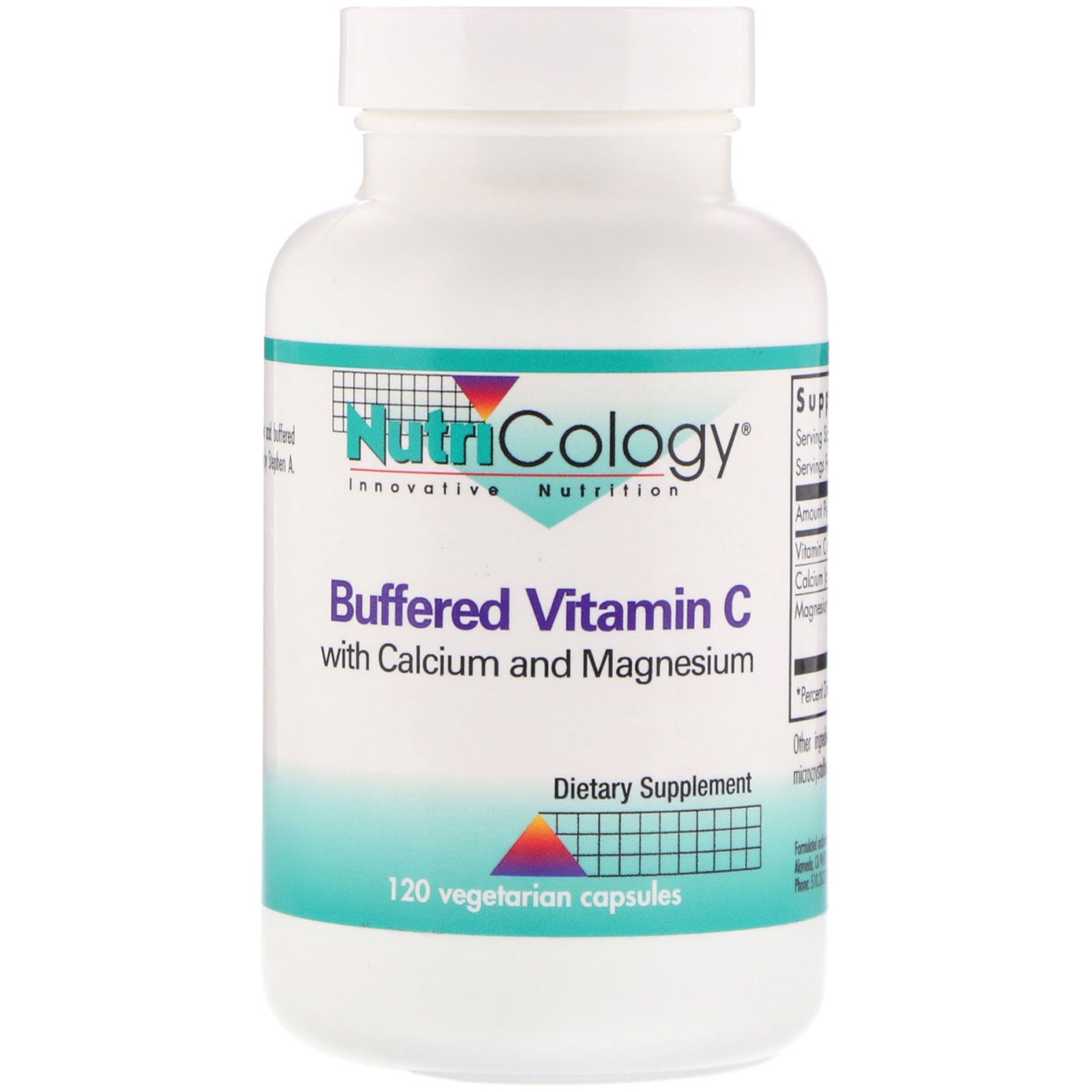 Nutricology, Buffered Vitamin C with Calcium and Magnesium, 120 Vegetarian Capsules UPC 713947500105 | HiLife Vitamins