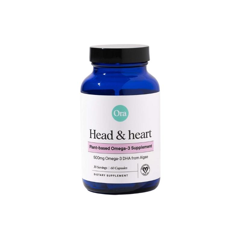 Ora Organic, Head & Heart, Plant-based Omega-3 Supplement, 60 Capsules UPC 856720007849 | HiLife Vitamins