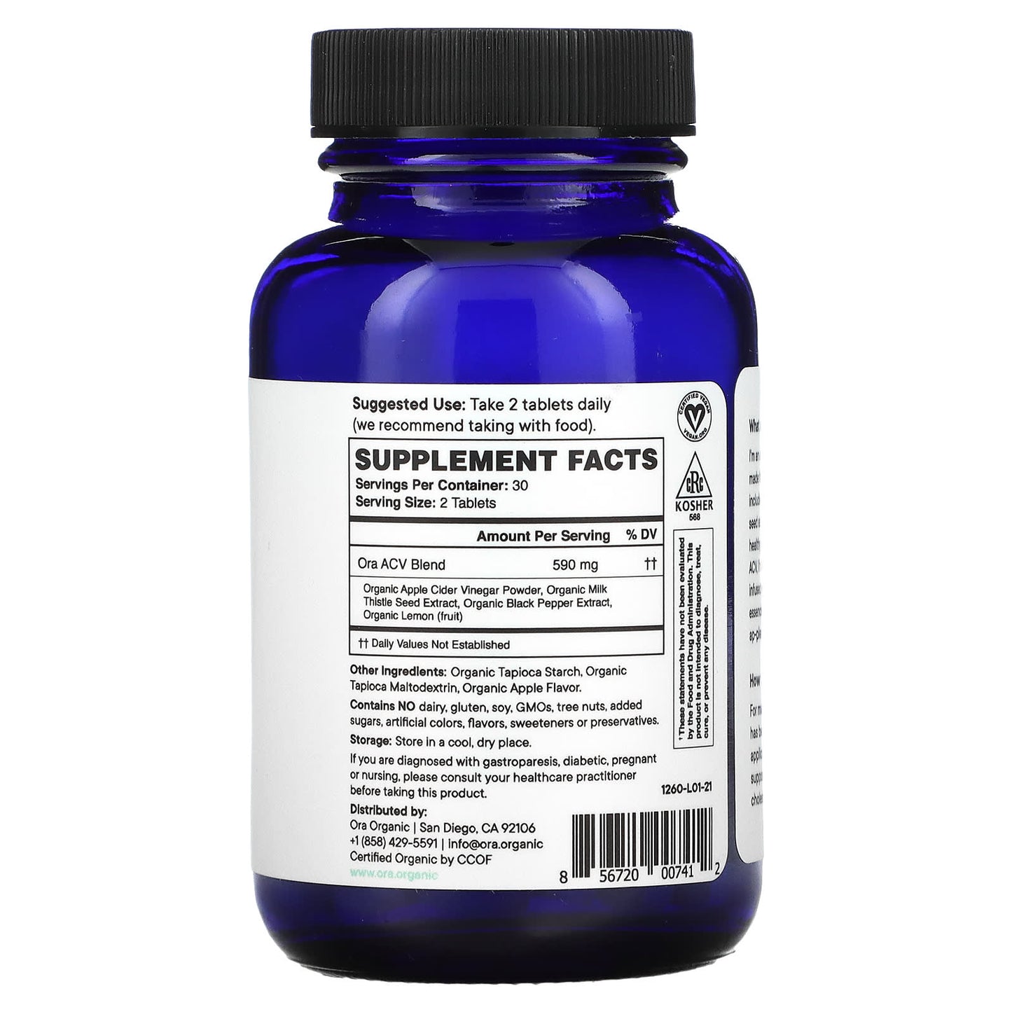 Ora Organic, Appley Ever After, 60 Tablets UPC 856720007412 | HiLife Vitamins