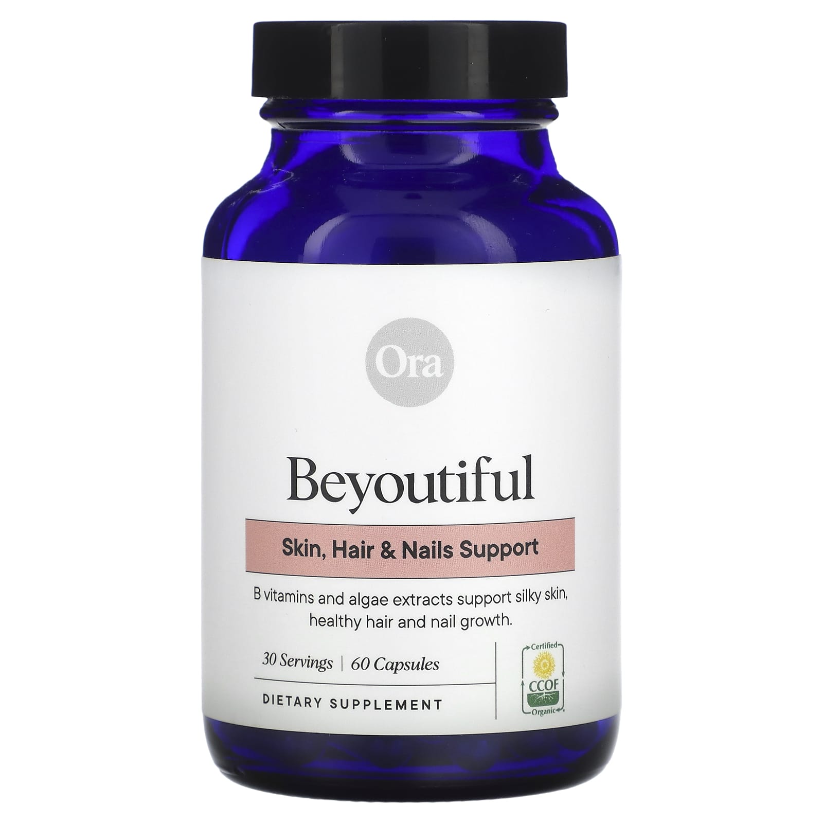 Ora Organic, Beyoutiful, Skin, Hair & Nails Support, 60 Capsules UPC 856720007535 | HiLife Vitamins