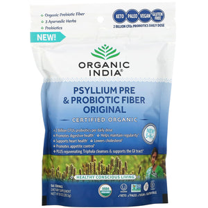 Organic India, Psyllium Pre & Probiotic Fiber, Original, 10 oz - 801541517251 | Hilife Vitamins