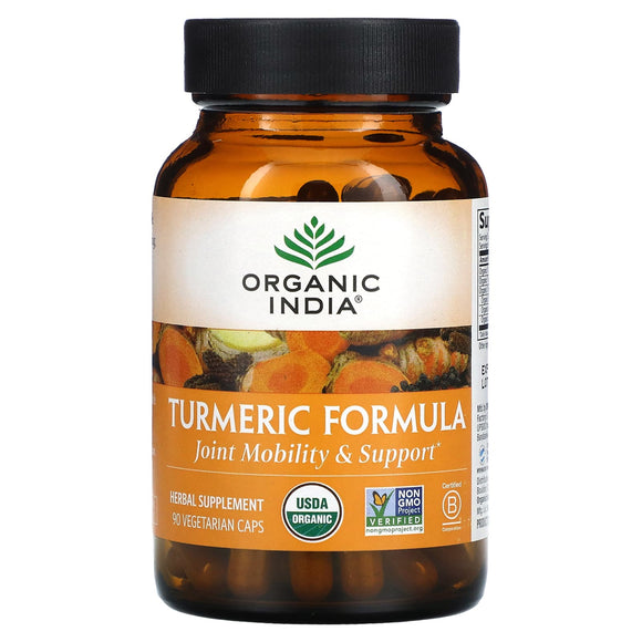 Organic India, Turmeric Formula, 90 Vegetarian Capsules - 851469000113 | Hilife Vitamins