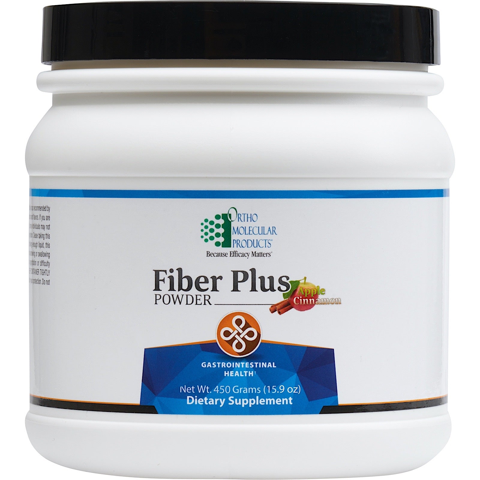 Ortho Molecular, Fiber Plus Apple Cinnamon Powder, 15.9 oz UPC 615033006082 | HiLife Vitamins