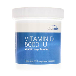Pharmax, Vitamin D 5000 IU, 120 Vegatable Capsules - 883196212606 | Hilife Vitamins