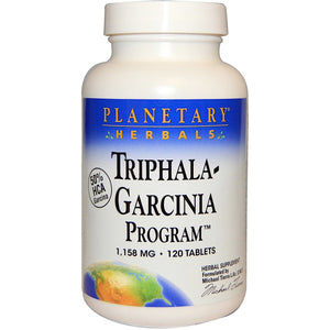 Planetary Herbals, Triphala-Garcinia Program™ 1158 mg, 120 Tablets - 021078100478 | Hilife Vitamins