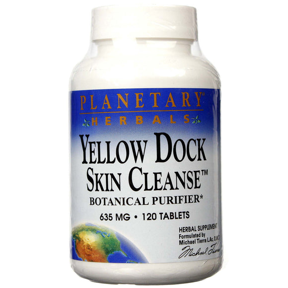 Planetary Herbals, Yellow Dock Skin Cleanse 610 mg, 120 Tablets - 021078101130 | Hilife Vitamins
