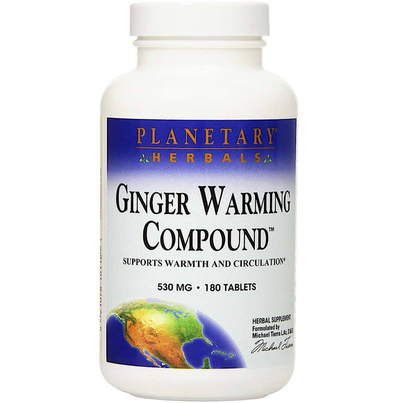 Planetary Herbals, Ginger Warming Compound™ 530 mg, 180 Tablets - 021078101161 | Hilife Vitamins