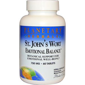 Planetary Herbals, St. John's Wort Emotional Balance™ 750 mg, 60 Tablets - 021078103110 | Hilife Vitamins