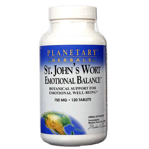 Planetary Herbals, St. John's Wort Emotional Balance 750 mg, 120 Tablets - 021078103127 | Hilife Vitamins