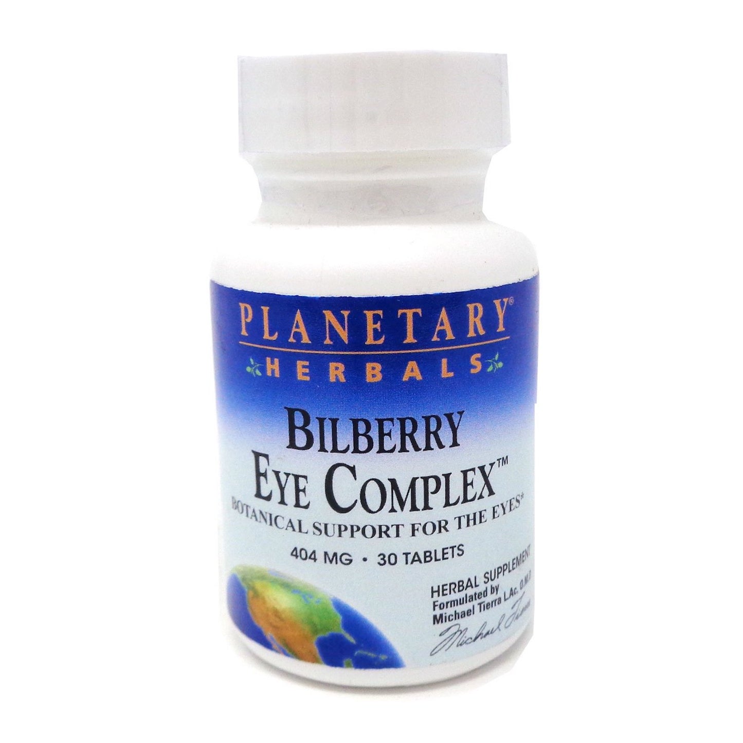 Planetary Herbals, Bilberry Eye Complex™ 404 mg, 30 Tablets UPC 021078103134 | HiLife Vitamins