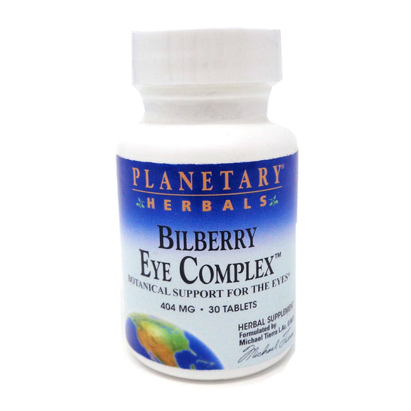 Planetary Herbals, Bilberry Eye Complex™ 404 mg, 30 Tablets - 021078103134 | Hilife Vitamins
