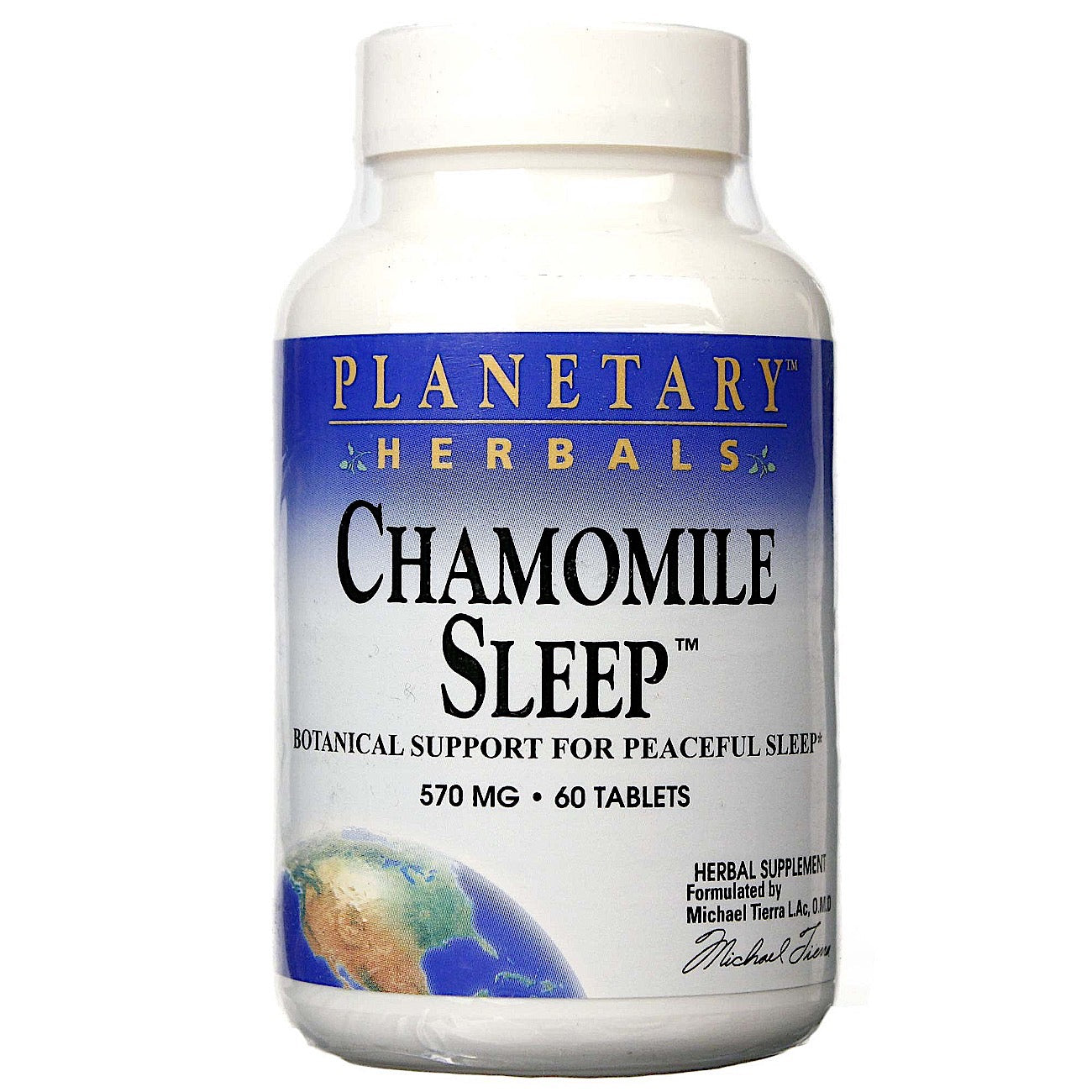 Planetary Herbals, Chamomile Sleep™ 570 mg, 60 Tablets UPC 021078103691 | HiLife Vitamins