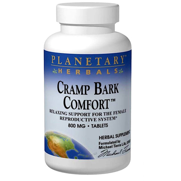 Planetary Herbals, Cramp Bark Comfort™ 800 mg, 60 Tablets - 021078100171 | Hilife Vitamins