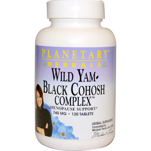 Planetary Herbals, Wild Yam-Black Cohosh Complex 800 mg, 120 Tablets - 021078101178 | Hilife Vitamins