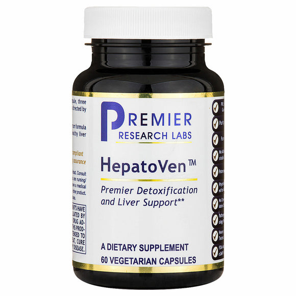 Premier Research Labs, HepatoVen Liver Complex, 60 Vegetarian Capsules - 807735024703 | Hilife Vitamins