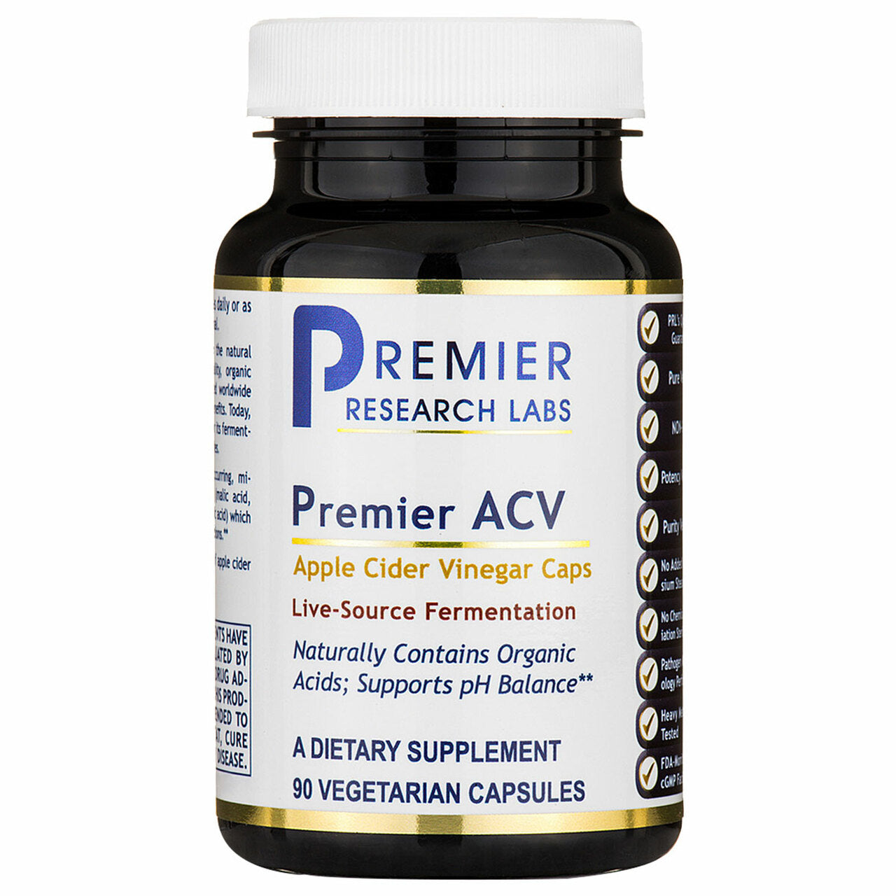 Premier Research Labs, Premier ACV, 90 Vegetarian Capsules - 807735029401 | Hilife Vitamins