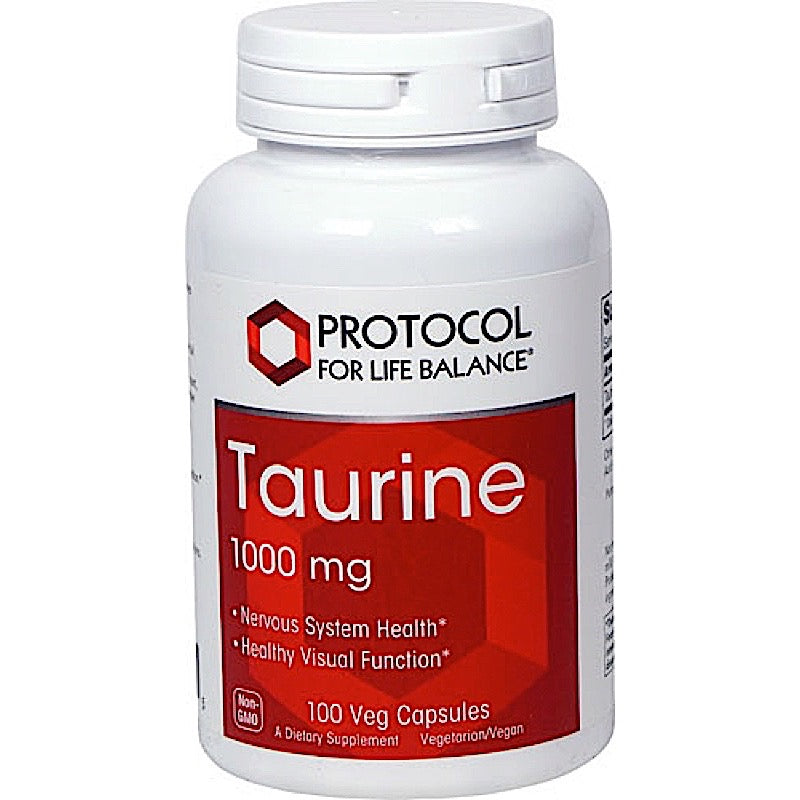 Protocol For Life Balance, TAURINE 1000mg, 100 Veg Capsules UPC 707359101425 | HiLife Vitamins