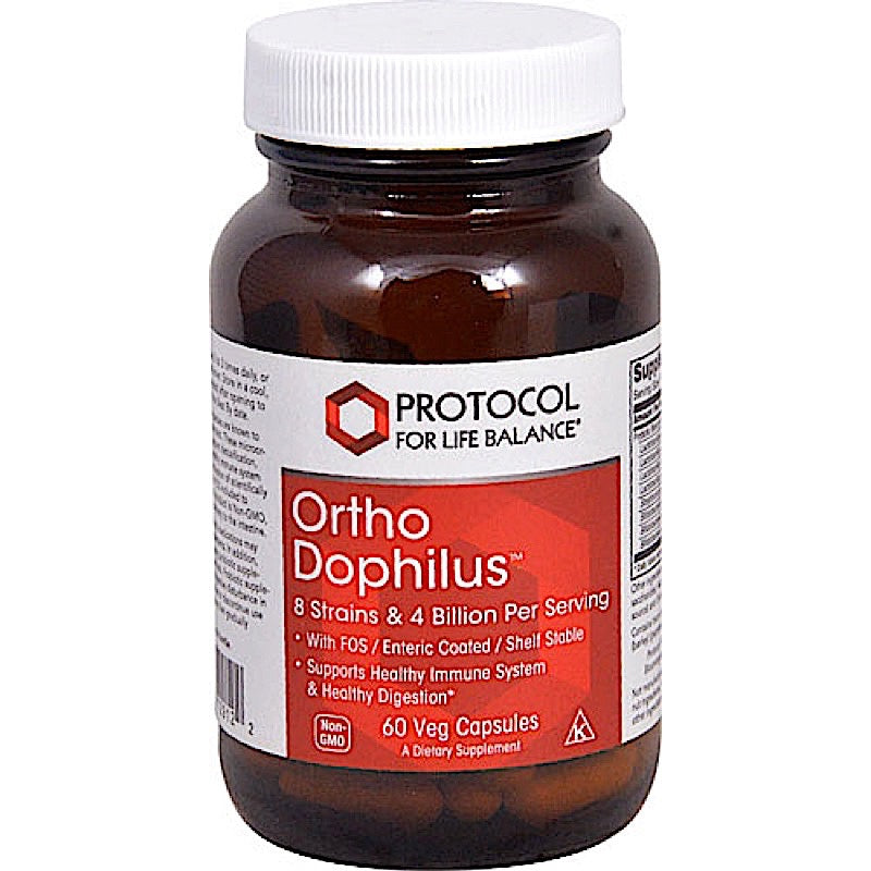 Protocol For Life Balance, Ortho Dophilus Shelf Stable, 60 Veg Capsules - 707359129122 | Hilife Vitamins