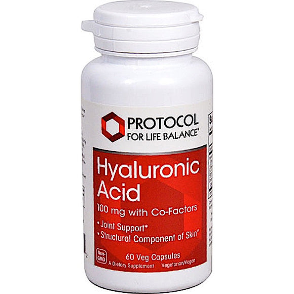 Protocol For Life Balance, HYALURONIC ACID 100MG 2X PLUS, 60 Veg Capsules - 707359131552 | Hilife Vitamins
