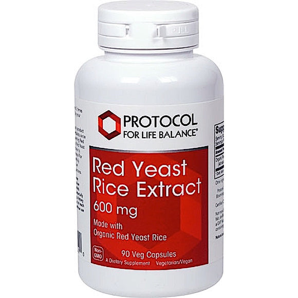 Protocol For Life Balance, ORGANIC RED YEAST RICE EXTRACT 600MG, 90 Veg Capsules - 707359135000 | Hilife Vitamins