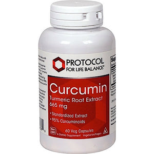 Protocol For Life Balance, CURCUMIN TURMERIC ROOT EXTRACT 95%, 60 Veg Capsules - 707359146389 | Hilife Vitamins
