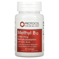 Protocol For Life Balance, Methyl B-12 5,000mcg, 60 Lozenges UPC 707359104969 | HiLife Vitamins