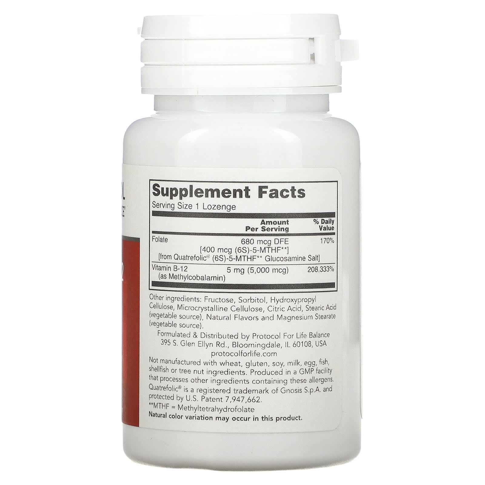Protocol For Life Balance, Methyl B-12 5,000mcg, 60 Lozenges UPC 707359104969 | HiLife Vitamins