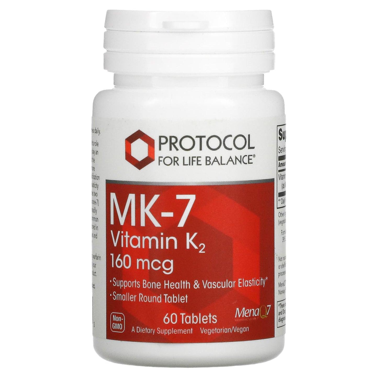 Protocol For Life Balance, K2 (MK7) 160 MCG, 60 Tablets UPC 707359109933 | HiLife Vitamins