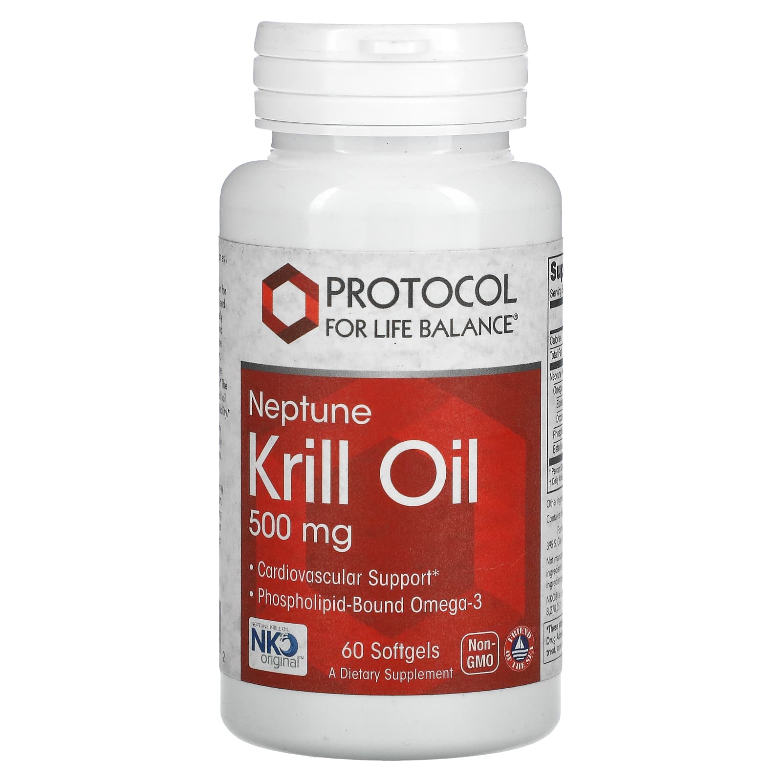 Protocol For Life Balance, Neptune Krill Oil 500mg, 60 Softgels UPC 707359116252 | HiLife Vitamins